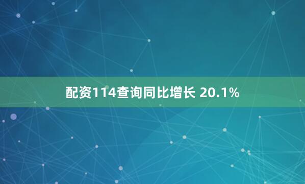 配资114查询同比增长 20.1%